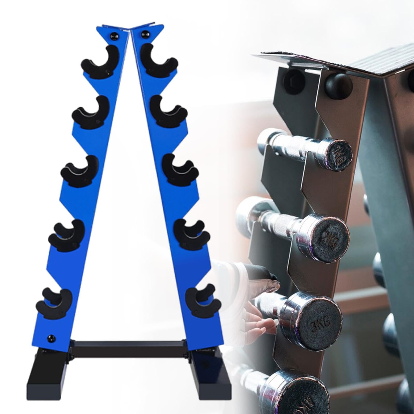 Heavy Duty 5-Tier Dumbbell Rack Stand - Weight Holder Storage Organizer for Strength Training, Home Gym & Fitness Equipment - Perfect for Garage, Basement, and Workout Room Organization