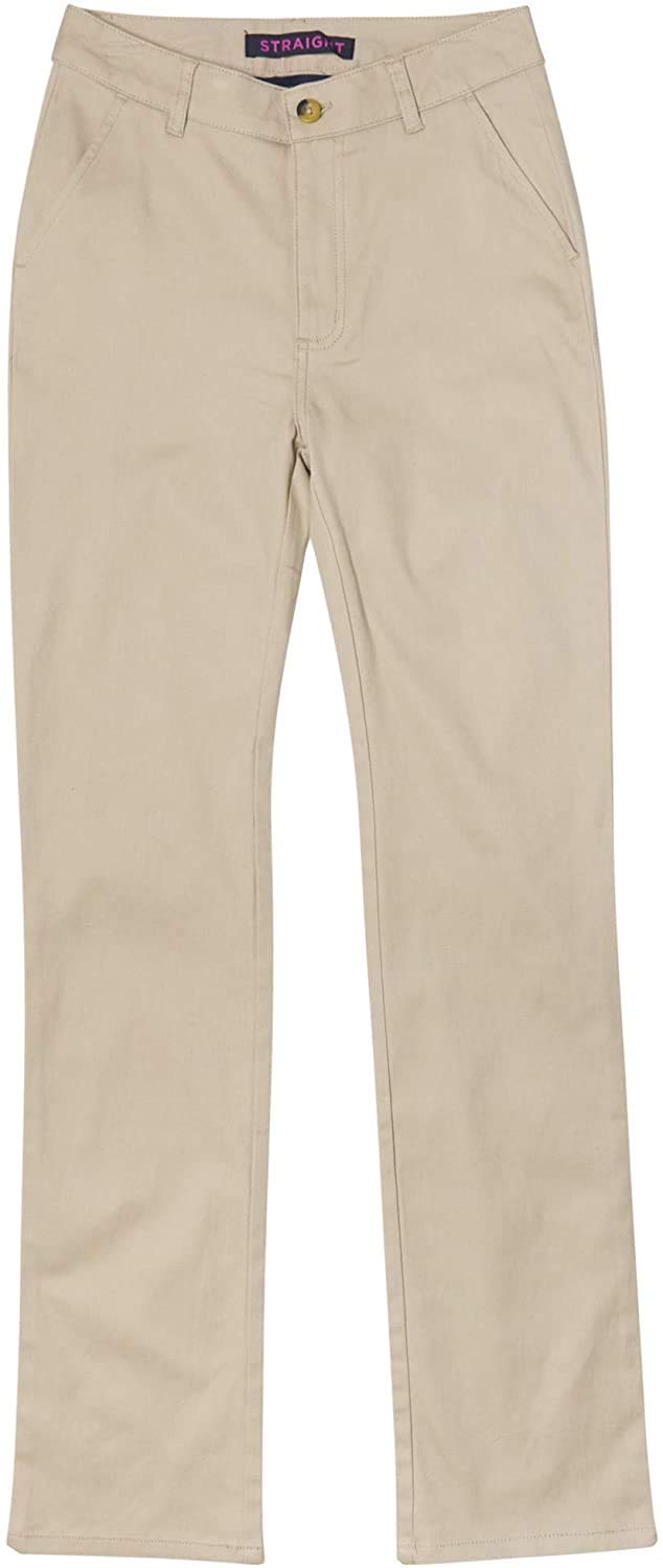 French Toast Junior Boys' Stretch Twill School Uniform Pants - Straight Leg Fit (2 Pack) - Perfect for School, Dress Codes & Everyday Comfort