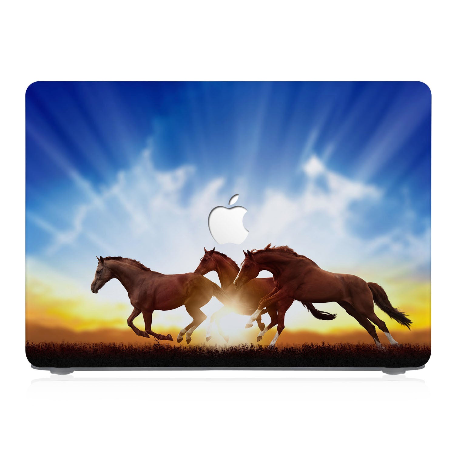 Premium MacBook Pro/Air Protective Case with Horse Design - Durable Slim Cover for Work, Travel & Everyday Use