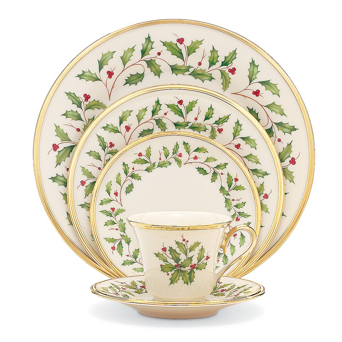5-Piece Holiday Dinnerware Set - Elegant Tableware for Christmas, Thanksgiving & Special Occasions - Perfect for Festive Dining & Entertaining