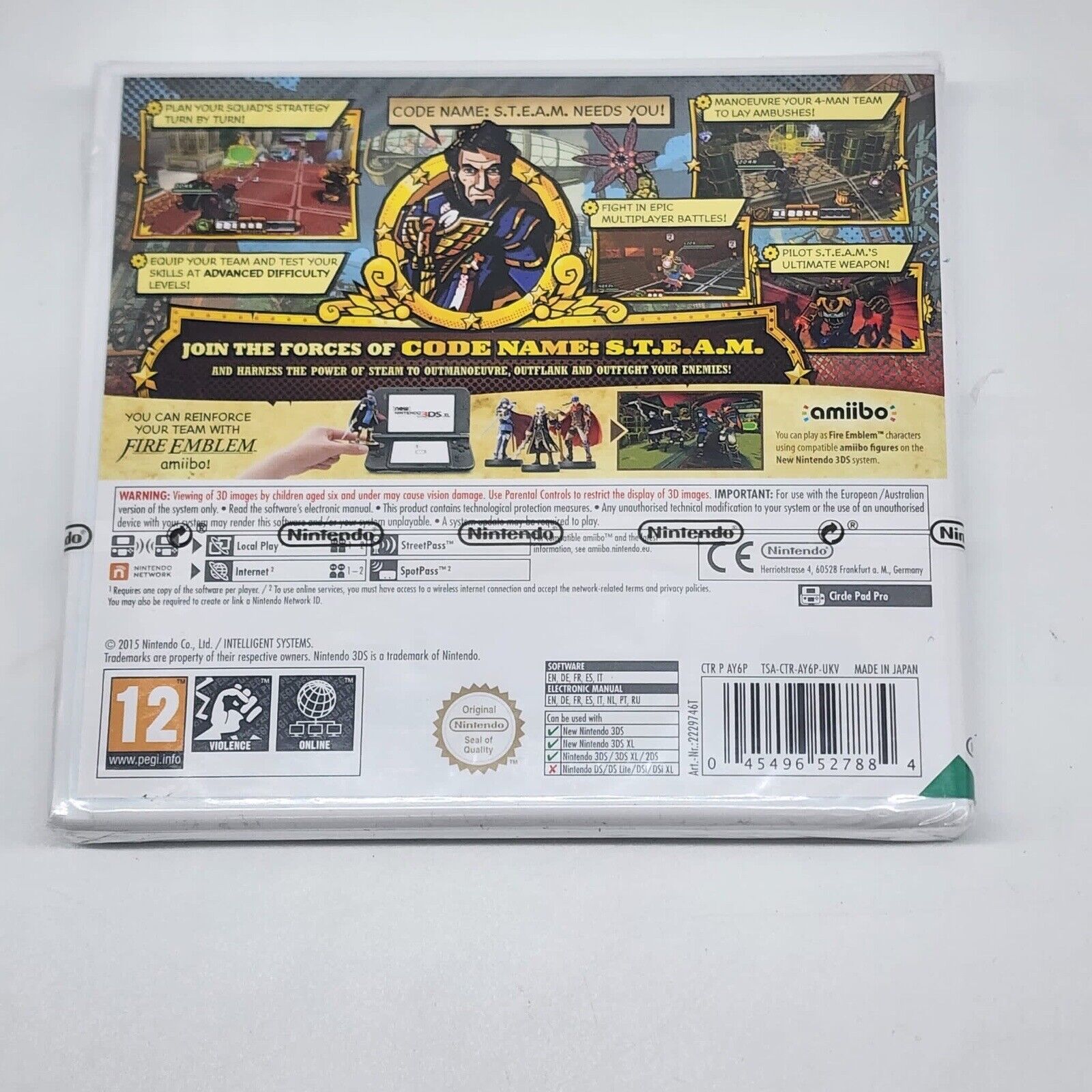 Code Name: S.T.E.A.M. Nintendo 3DS Game - PAL Version - Brand New & Sealed | Strategic Turn-Based Action Adventure for 3DS Gamers