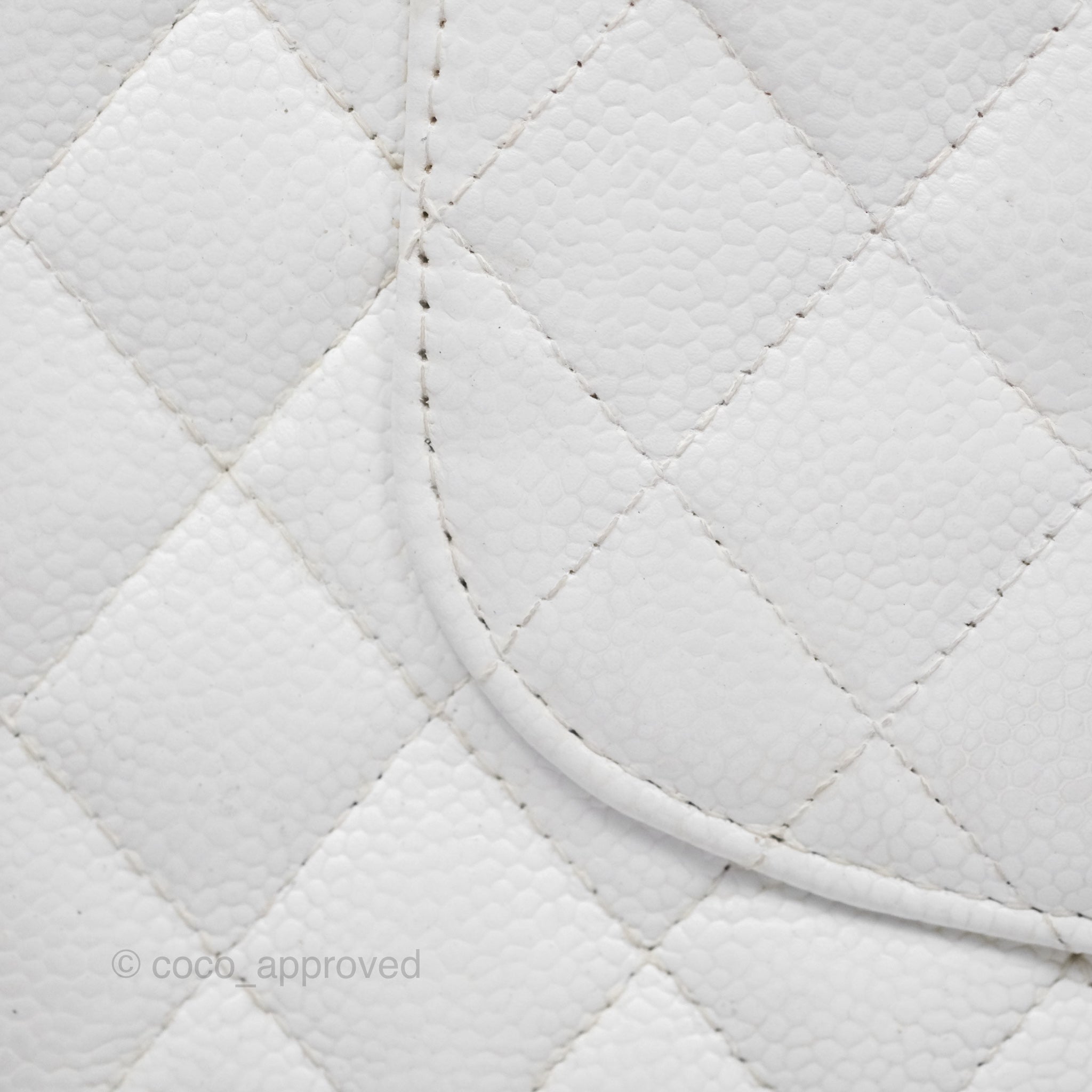 Chanel Classic Medium Double Flap Bag in White Caviar Leather with Silver Hardware - Luxury Handbag for Women, Perfect for Parties, Weddings & Everyday Elegance