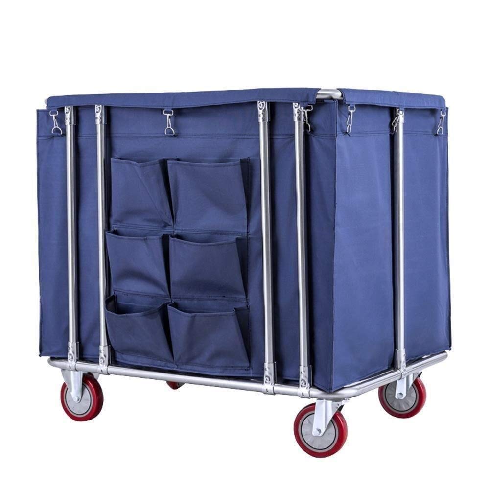 400L Heavy-Duty Laundry Cart with Steel Frame & Storage Bag - Detachable Rolling Linen Utility Cart for Clothes Storage - Ideal for Home, Dorm, Apartment & Laundry Room Organization (Blue)