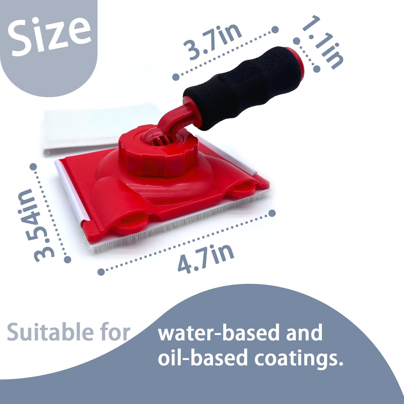 Professional Paint Edger Tool for Walls & Trim - Easy-to-Use Edge Painting Tool with Replacement Pads - Perfect for High Ceilings, Corners & Baseboards - Ideal for Home Renovation, DIY Projects & Professional Painting