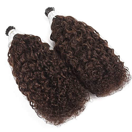 RuiYu Brown Loose Wave Virgin Hair Extensions - 10-30 Inch I-Tip Curly Human Hair Weft (4# Color, 100g/Bundle) for Stunning Volume & Length | Perfect for Parties, Weddings & Everyday Glamour