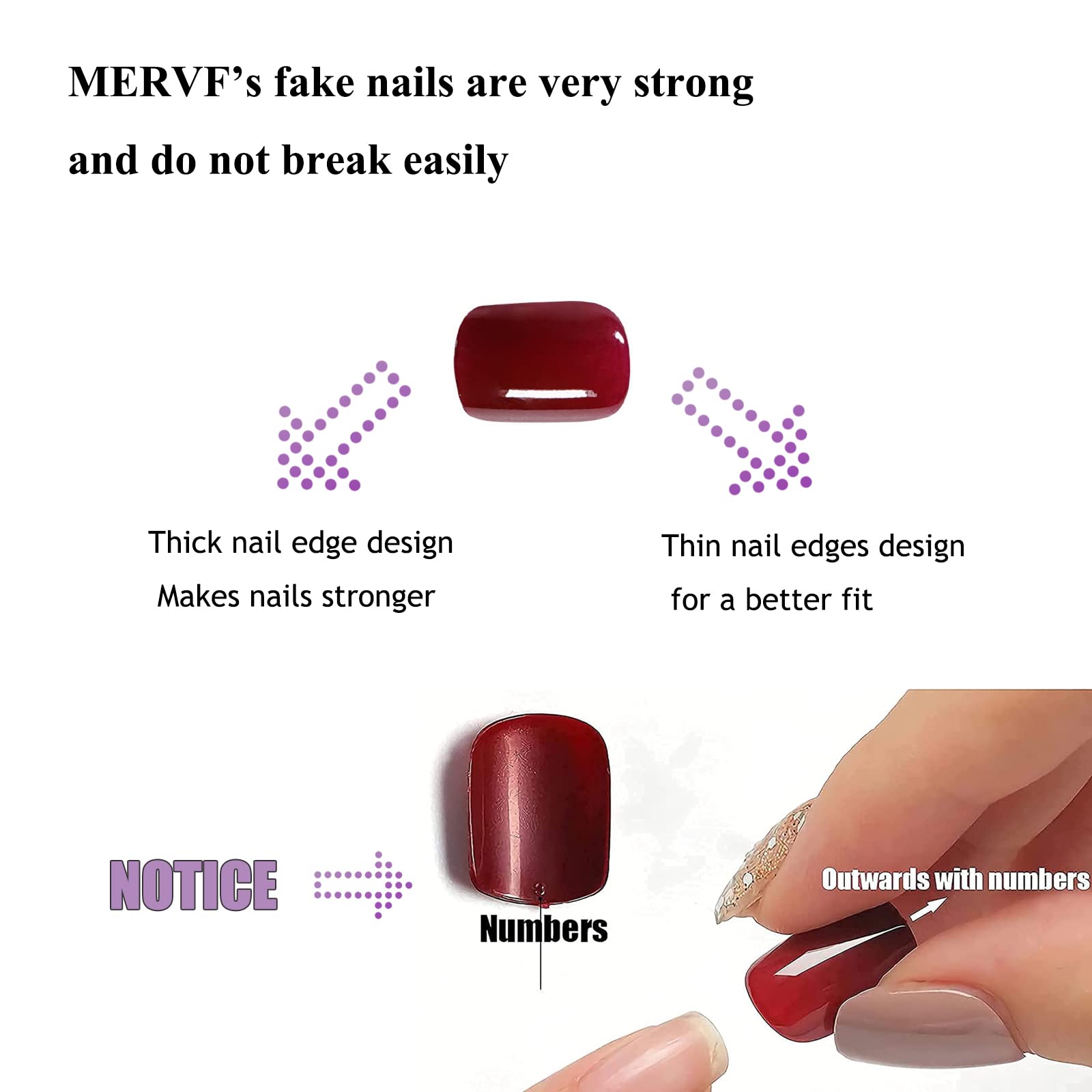 **MERVF Square Press on Nails Short Fake Nails - Purple Chrome Squoval Glue on Nails with Glitter Design, 24pcs Acrylic Nails for Women, Glossy Solid Color False Nails - Perfect for Parties, Weddings, and Daily Wear**