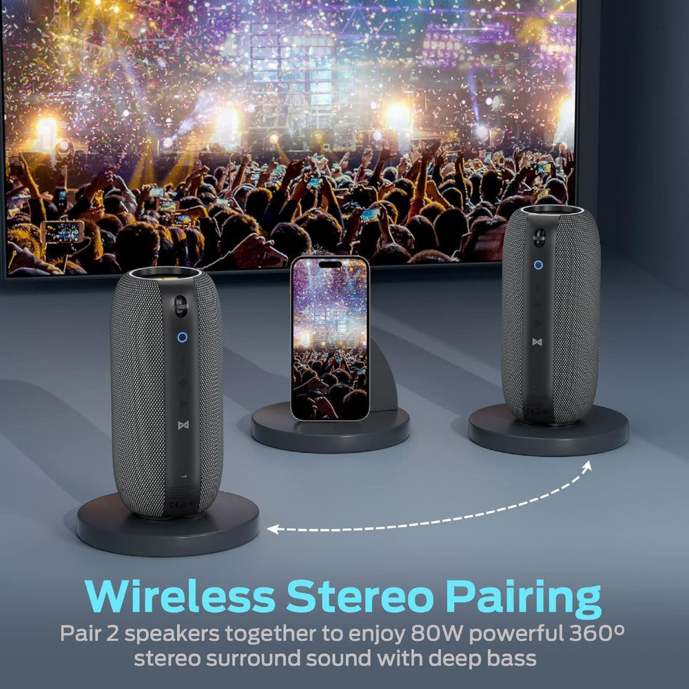 MONSTER S320 Portable Bluetooth Speaker - Waterproof, Wireless, 20H Playtime for Outdoor, Travel, Pool Party (Blemished Packaging)