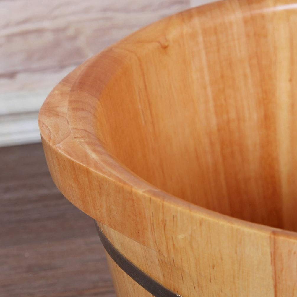 Premium Solid Wood Foot Bath Massager Tub - Natural Wooden Foot Spa Bucket for Relaxation & Detox - Perfect for Home Spa, Aromatherapy & Stress Relief