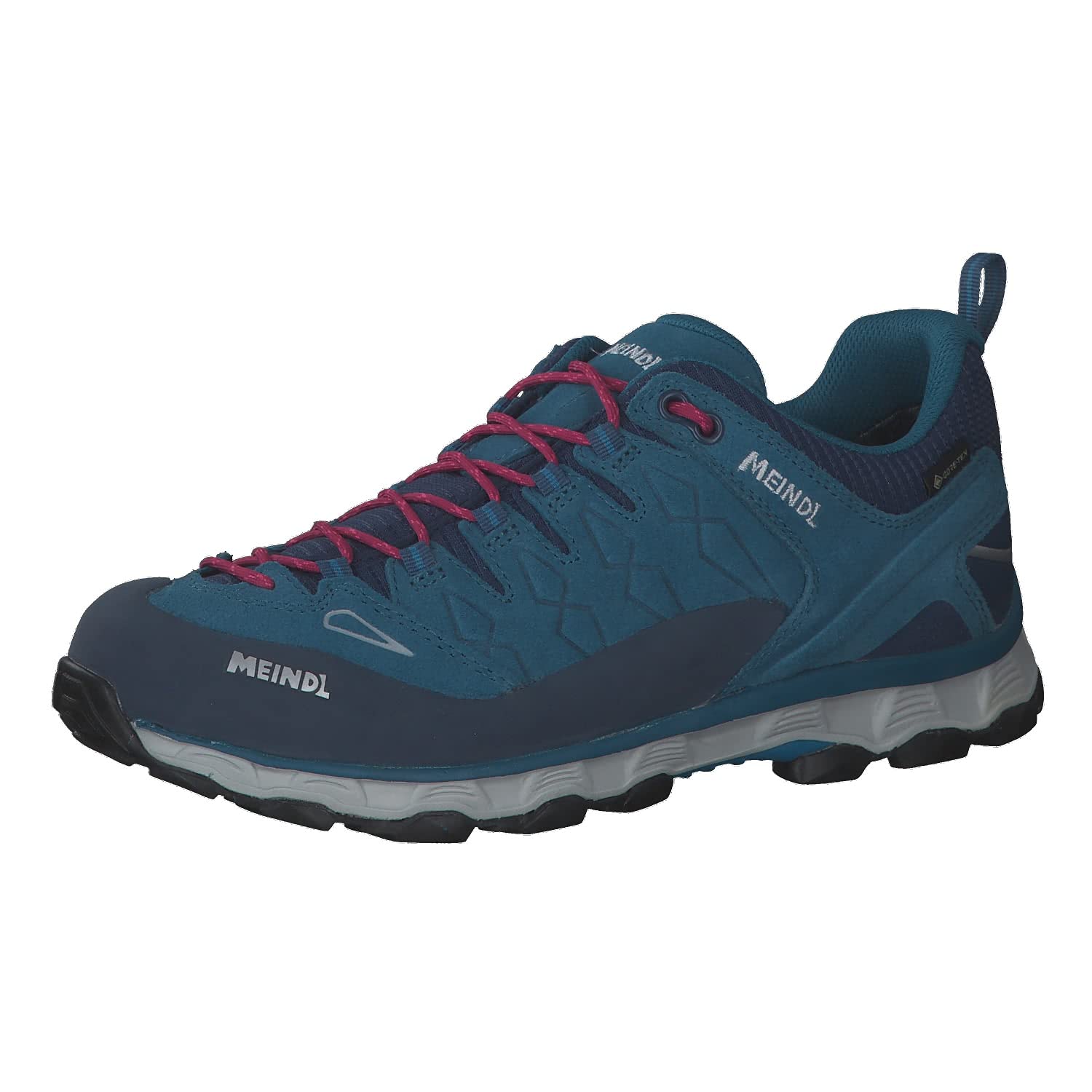 Meindl Lite Trail Lady GTX 39650 Women's Waterproof Hiking Boots - Lightweight & Durable for Outdoor Adventures, Petrol/Magenta Color, Size 42.5 (UK 8.5) - Perfect for Hiking, Trekking & Backpacking Trips
