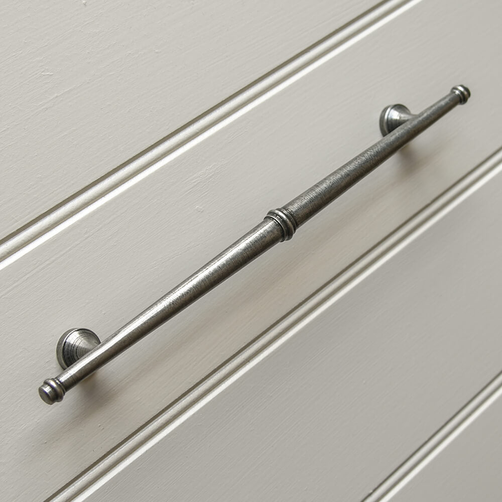 Antique Pewter Regency Style Cabinet Pull Handle - Vintage Drawer Knob for Kitchen, Bathroom & Furniture - Perfect for Home Renovation & DIY Projects