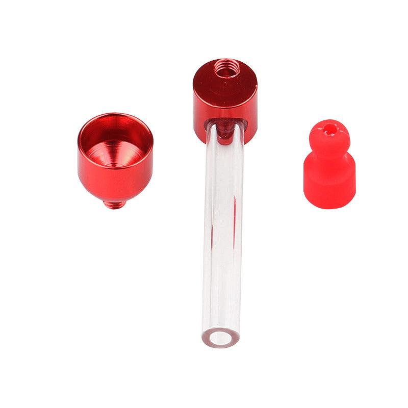 88MM Glass Pipe for Smoking - Handmade Metal Silicone Tobacco Pipe | Portable Smoking Accessories for Travel, Camping & Outdoor Use