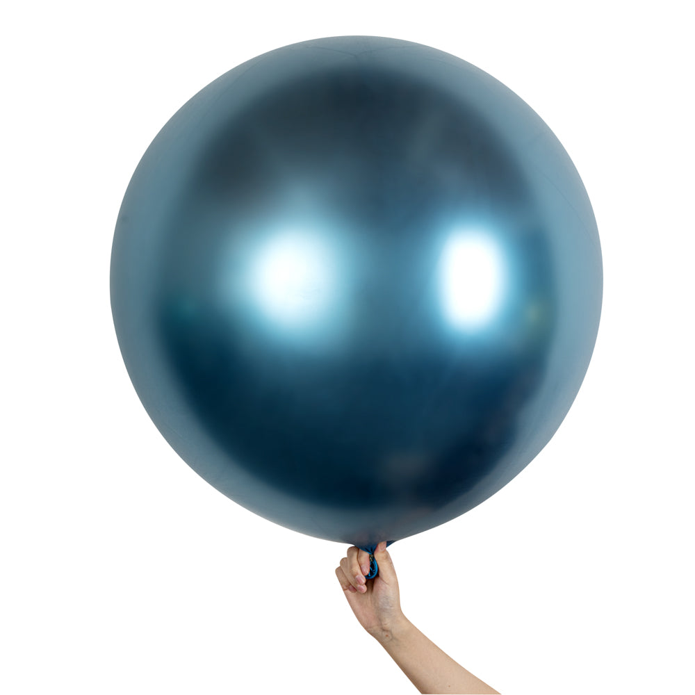 Balloonify Metallic Blue Latex Balloons - 36 Inch Large Party Balloons (10 Count Box) - Perfect for Birthday Parties, Baby Showers & Wedding Decorations