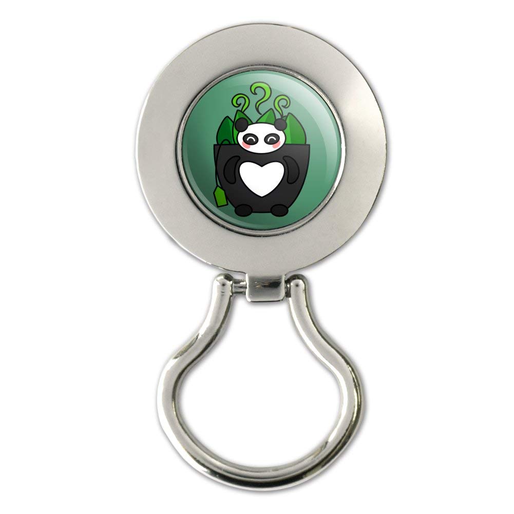 Premium Green Tea in Giant Panda Bear Mug - Cute Magnetic Metal Eyeglass & ID Badge Holder - Perfect for Office, School, and Tea Lovers