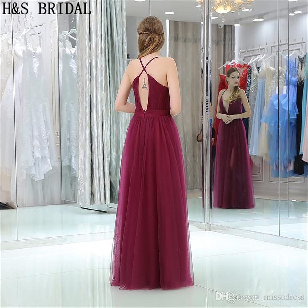 Sexy Women's Deep V-Neck Sleeveless Backless Slip Dress for Party, Ball, Evening Wear & Special Occasions | Elegant Clubwear & Night Out Outfit