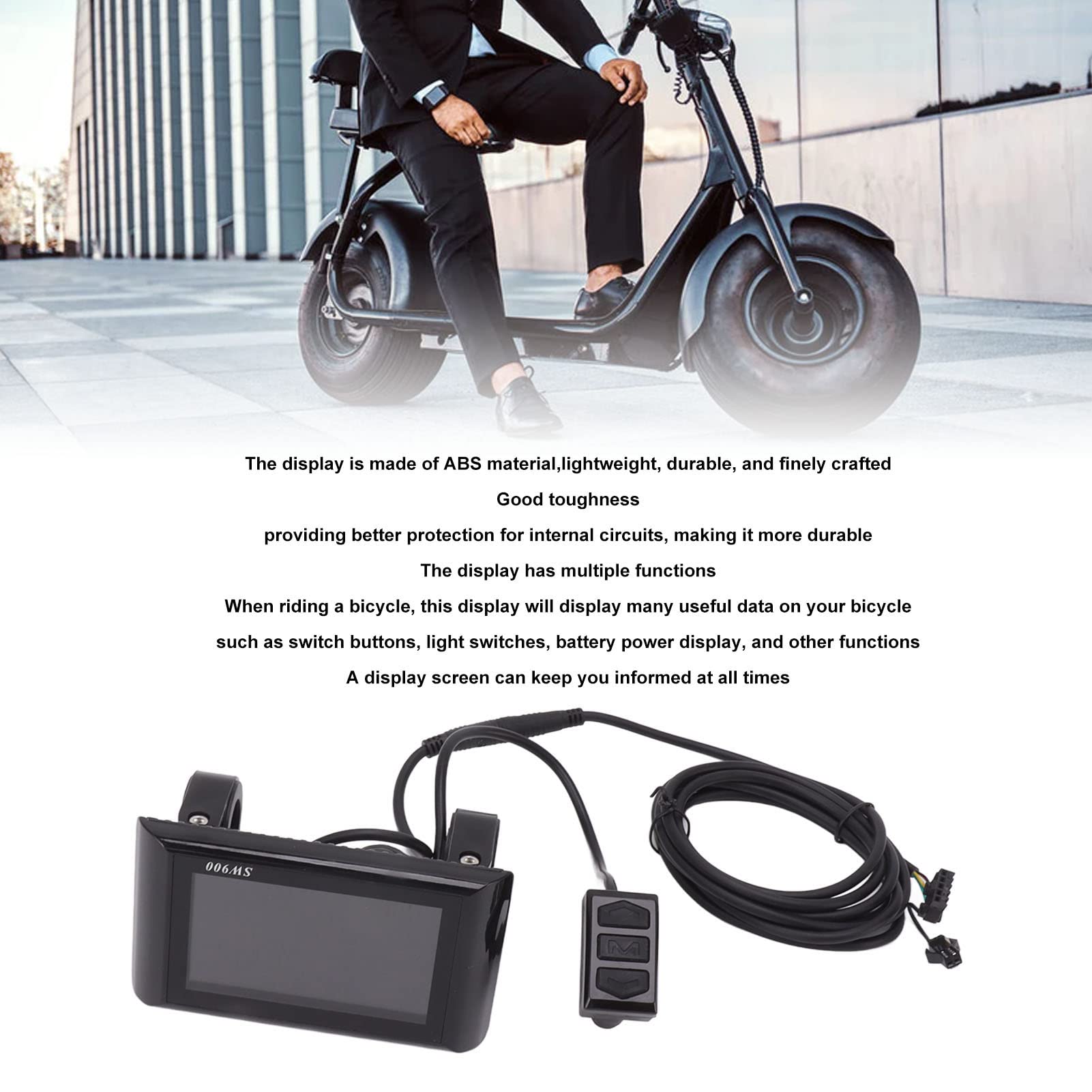 Tbest SW900 Electric Scooter LCD Display Meter Control Panel - Waterproof & Bright Screen for Easy Speed & Battery Monitoring - Perfect for Commuting, Off-Roading & Urban Travel