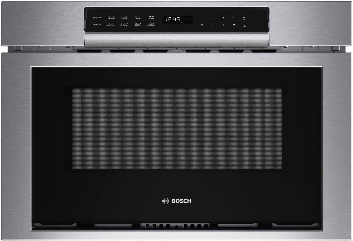 Bosch HMD8454UC 800 Series 24-Inch Stainless Steel Built-In Drawer Microwave Oven - Perfect for Modern Kitchens, Small Spaces & Seamless Cabinet Integration