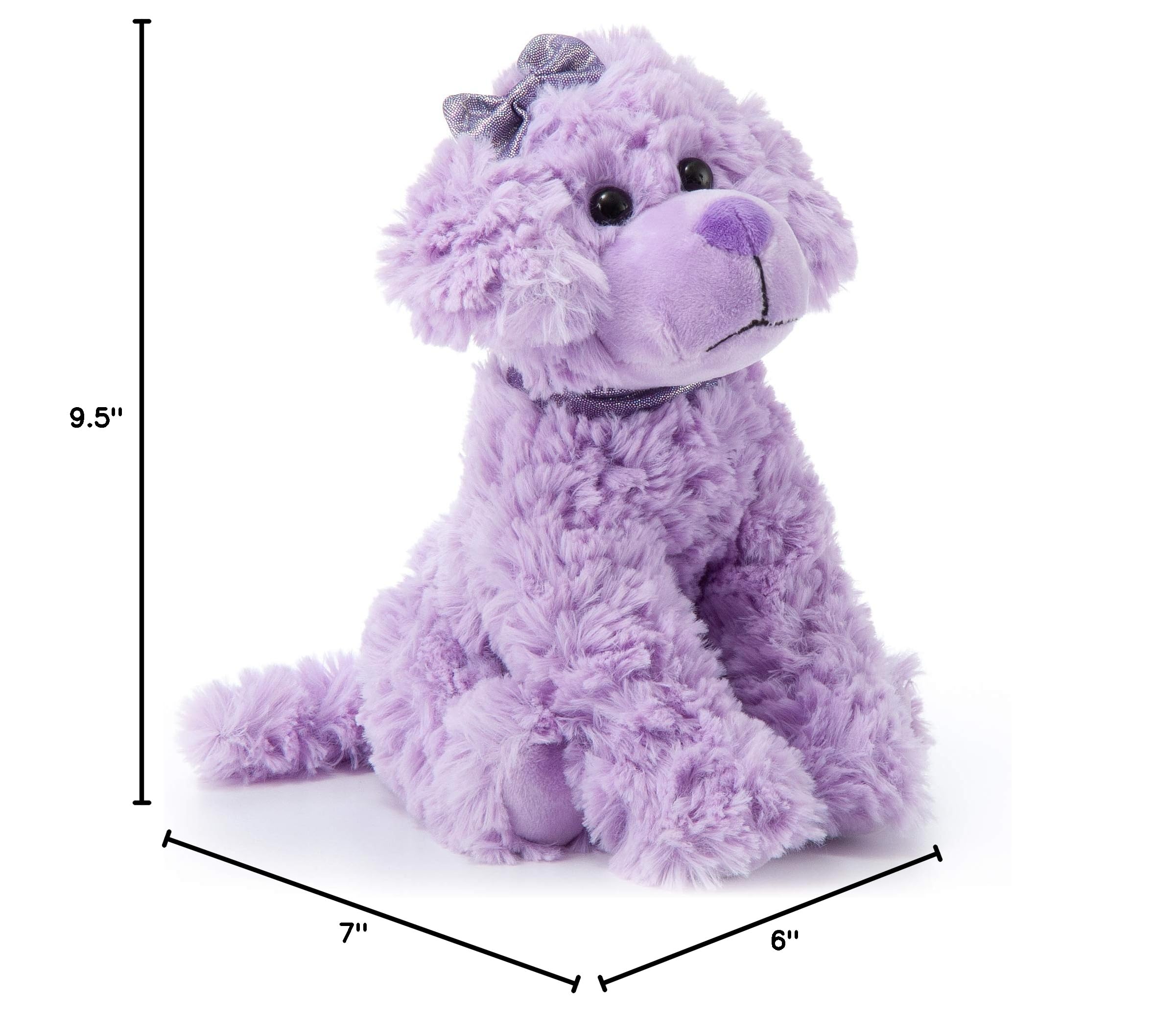 Soft & Cuddly Scruffy Dog Plush Toy - 9 Inch Purple Stuffed Animal, Perfect Gift for Girls & Kids | Great for Birthday Presents, Nursery Decor & Comfort Companions