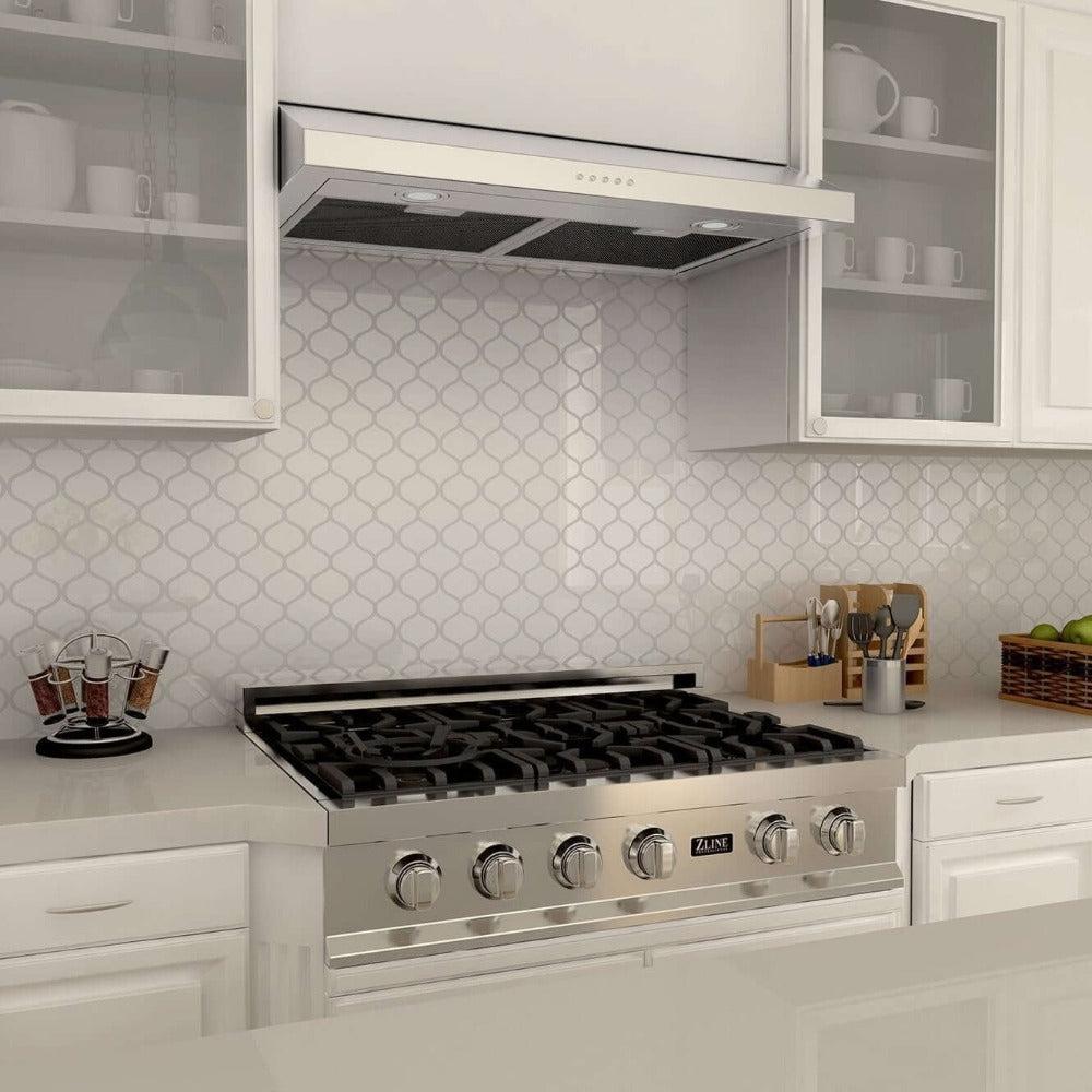 ZLINE 30 Inch Stainless Steel Ducted Under Cabinet Range Hood - Hardwired (Model 615 30) for Modern Kitchen Ventilation & Smoke Removal