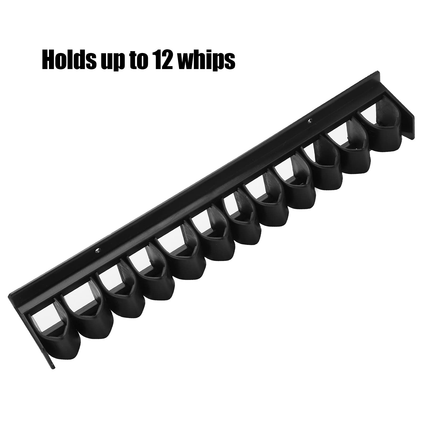 Plastic Horizontal Wall Mounted Whip Rack Holder - Horse Whip Organizer & Storage Hanger for Equestrian Gear | Perfect for Barns, Stables & Riding Arenas