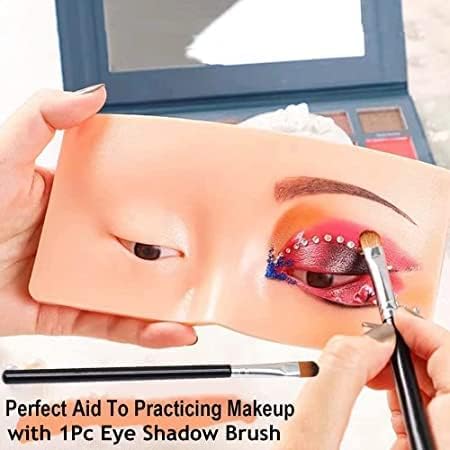 Angelie Makeup Practice Face Board - Professional Makeup Training Skin Dummy for Beginners | Realistic Face, Eye & Lip Practice Board | Perfect for Beauty School, Salon Training & Home Practice (1-Piece, Skin Tone)