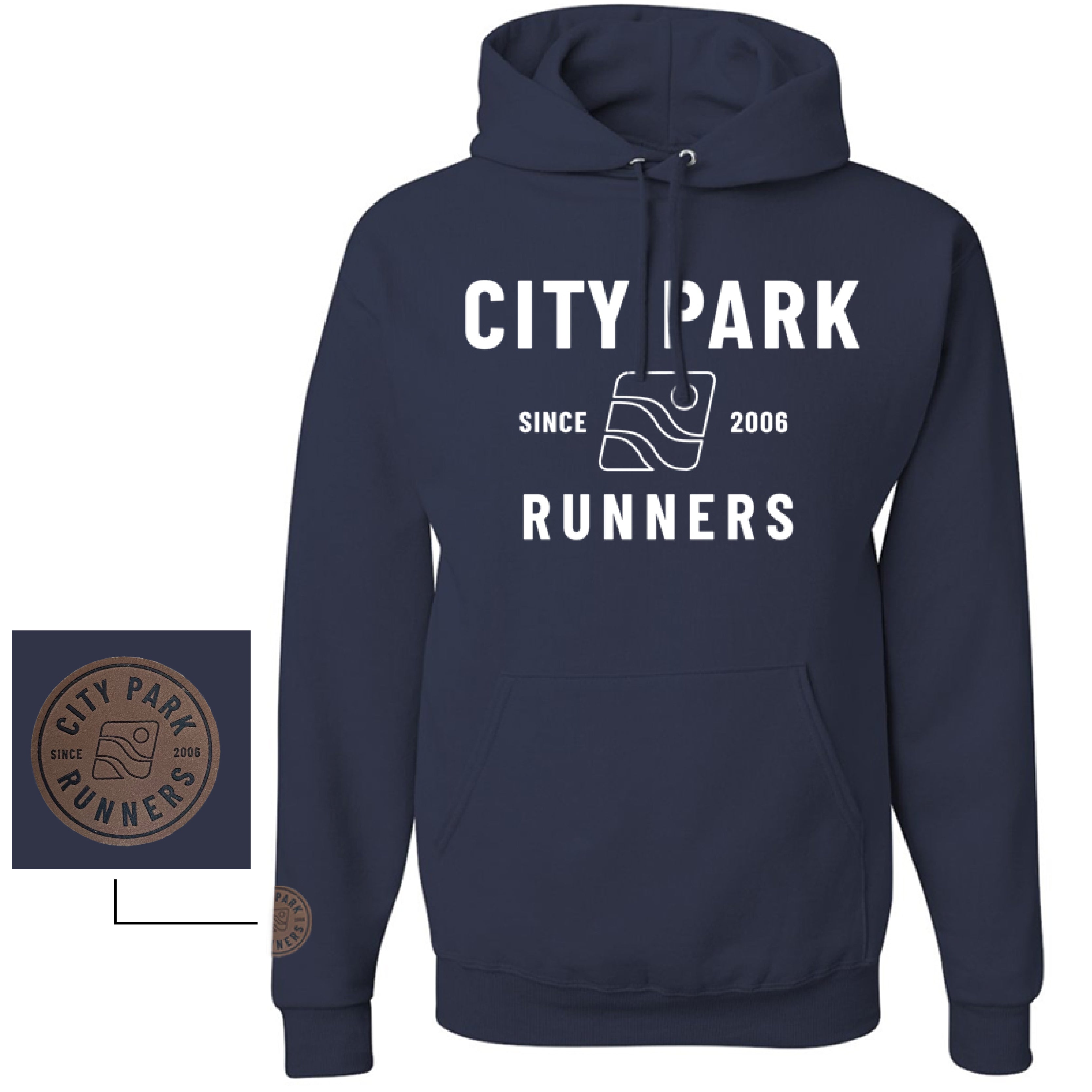 City Park Runners Hoodie - Lightweight Fleece Pullover for Men & Women - Perfect for Jogging, Gym Workouts & Outdoor Activities