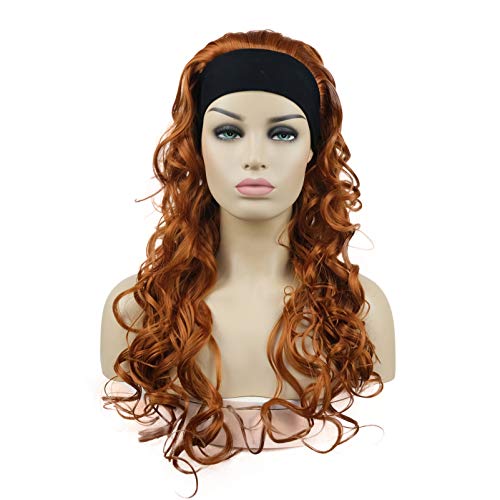 Extra Long Curly Headband Wig for Women - Soft & Natural Looking Synthetic Hair - Perfect for Cosplay, Costume Parties & Daily Fashion