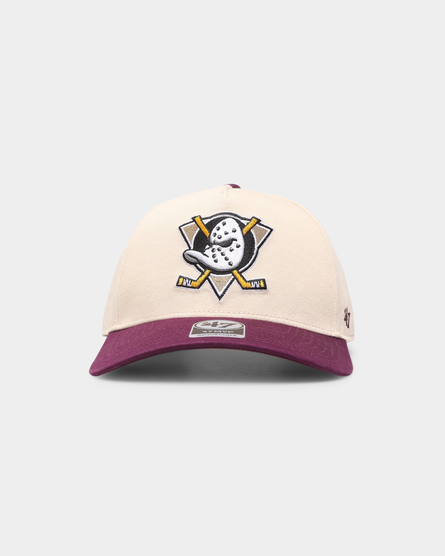 47 Brand Anaheim Ducks 'Ducks' Legend Replica '47 MVP DT Snapback Natural Hat - Official NHL Licensed Adjustable Baseball Cap for Men & Women - Perfect for Game Day, Sports Fans & Streetwear Fashion