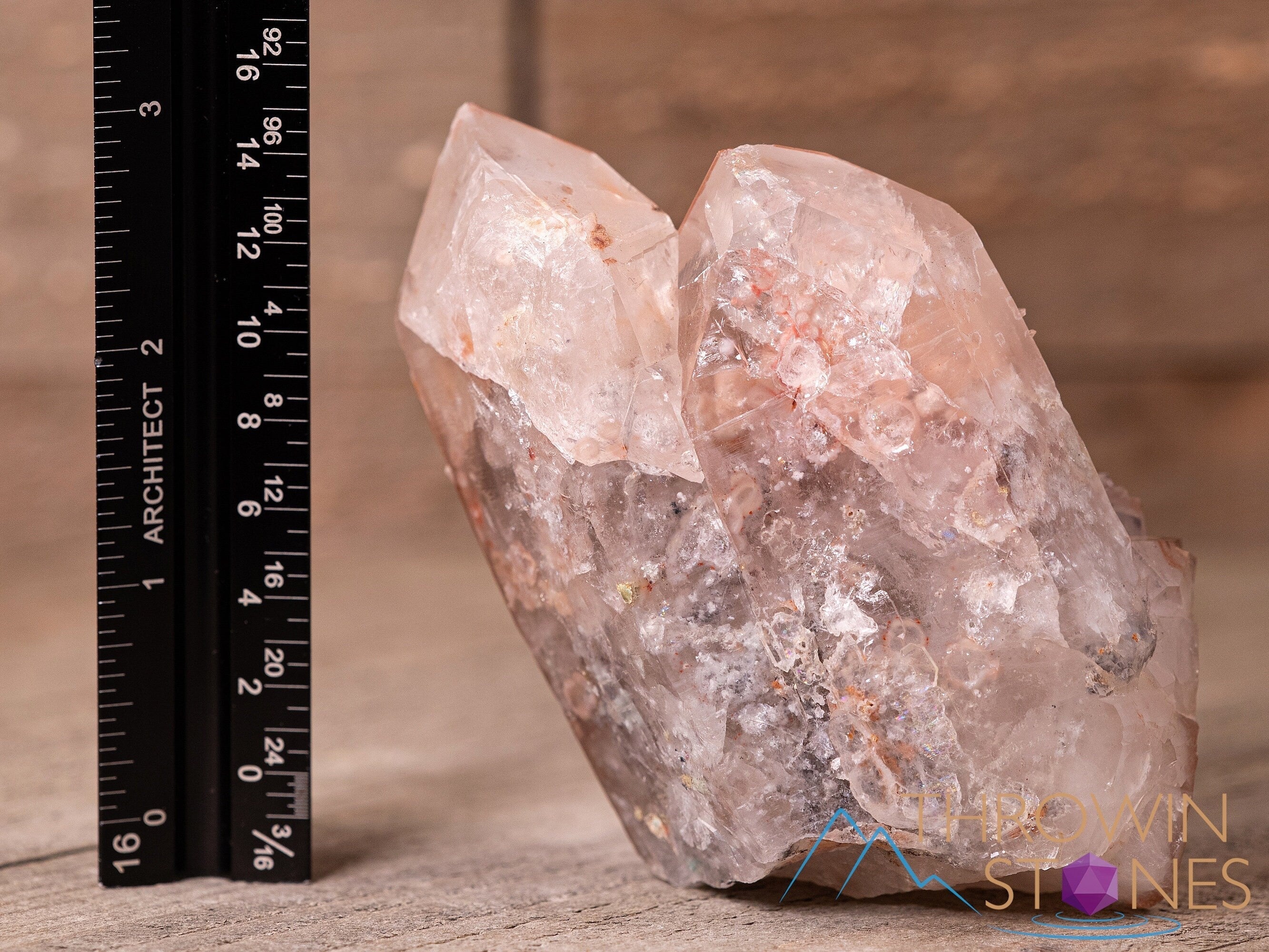 Natural QUARTZ Raw Crystal Cluster with HEMATITE & KAOLINITE - Healing Stones for Home Decor, Spiritual Gifts, Meditation & Feng Shui - Perfect Housewarming Present & Positive Energy Decor (40884)