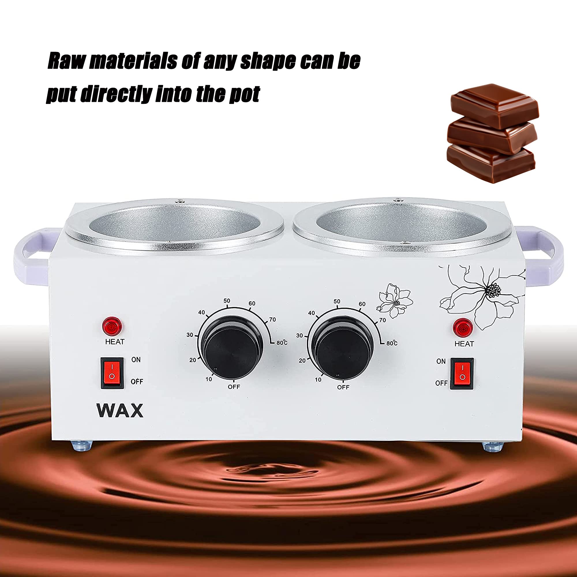 Commercial Chocolate Tempering Machine - 200W Electric Chocolate Melter, 1200ML Professional Chocolate Tempering Pot (0~80°C) for Bakeries, Candy Shops & Home Chocolate Making