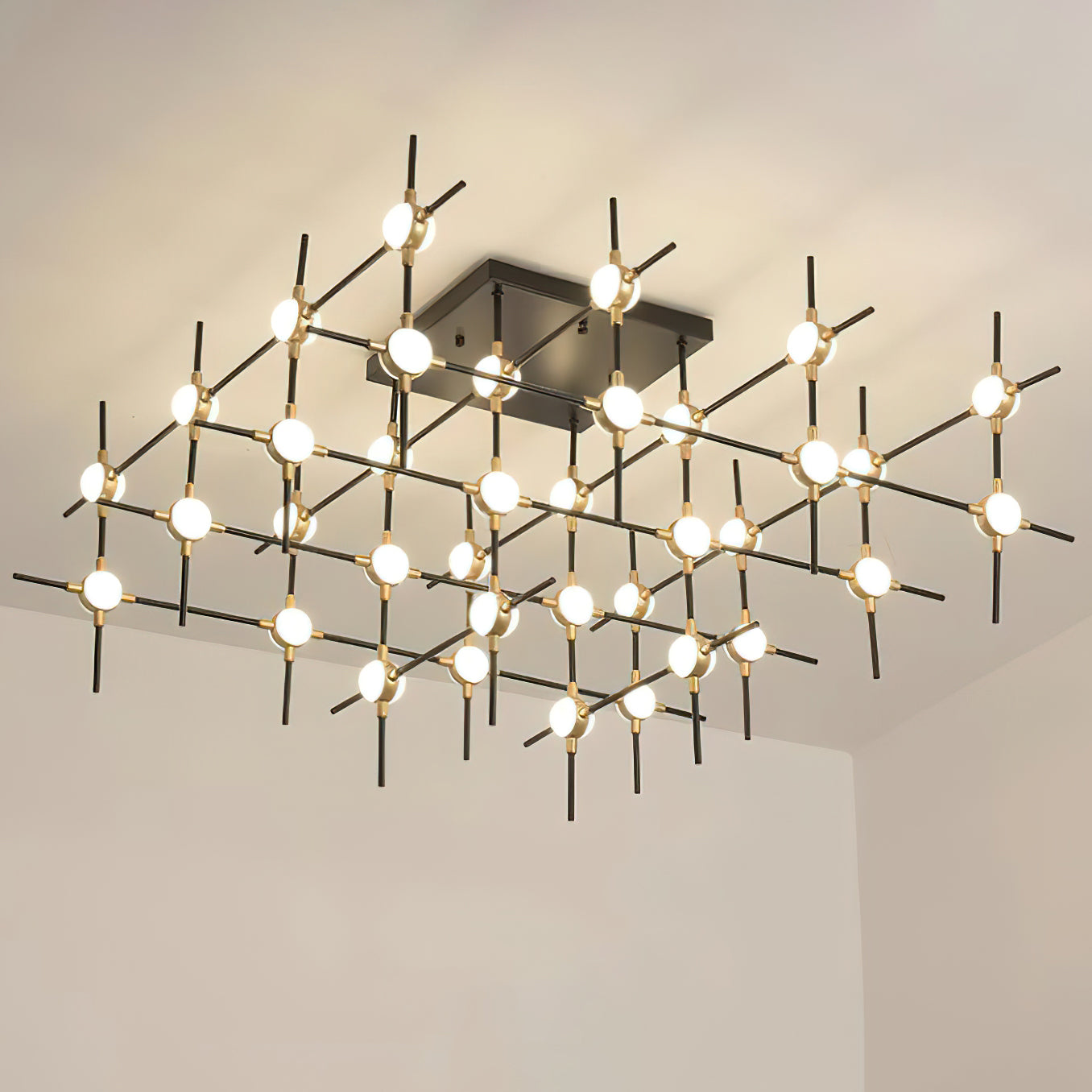 Dorney Modern Floating Ball Ceiling Light Fixture - LED Hanging Sphere Pendant Lamp for Living Room, Bedroom, Dining Room and Office Lighting Decor