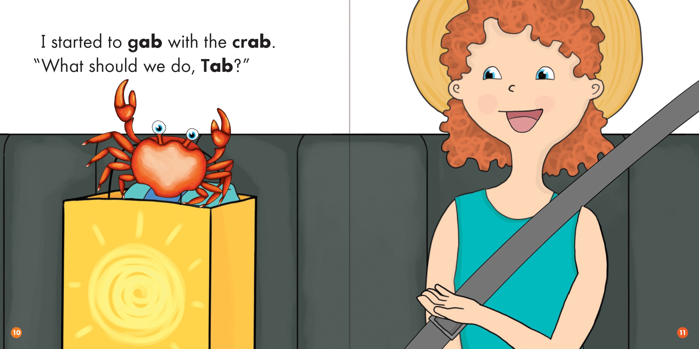 Funny Crab in the Cab T-Shirt - Cute Cartoon Crab Design for Men & Women - Perfect for Beach Vacation, Road Trips and Summer Outfits