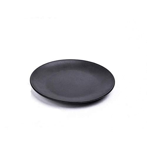 Premium Melamine Dinner Plates - 8 Inch Black Set of 3 | Lightweight & Durable Dishware for Outdoor Picnics, Camping, and Everyday Use