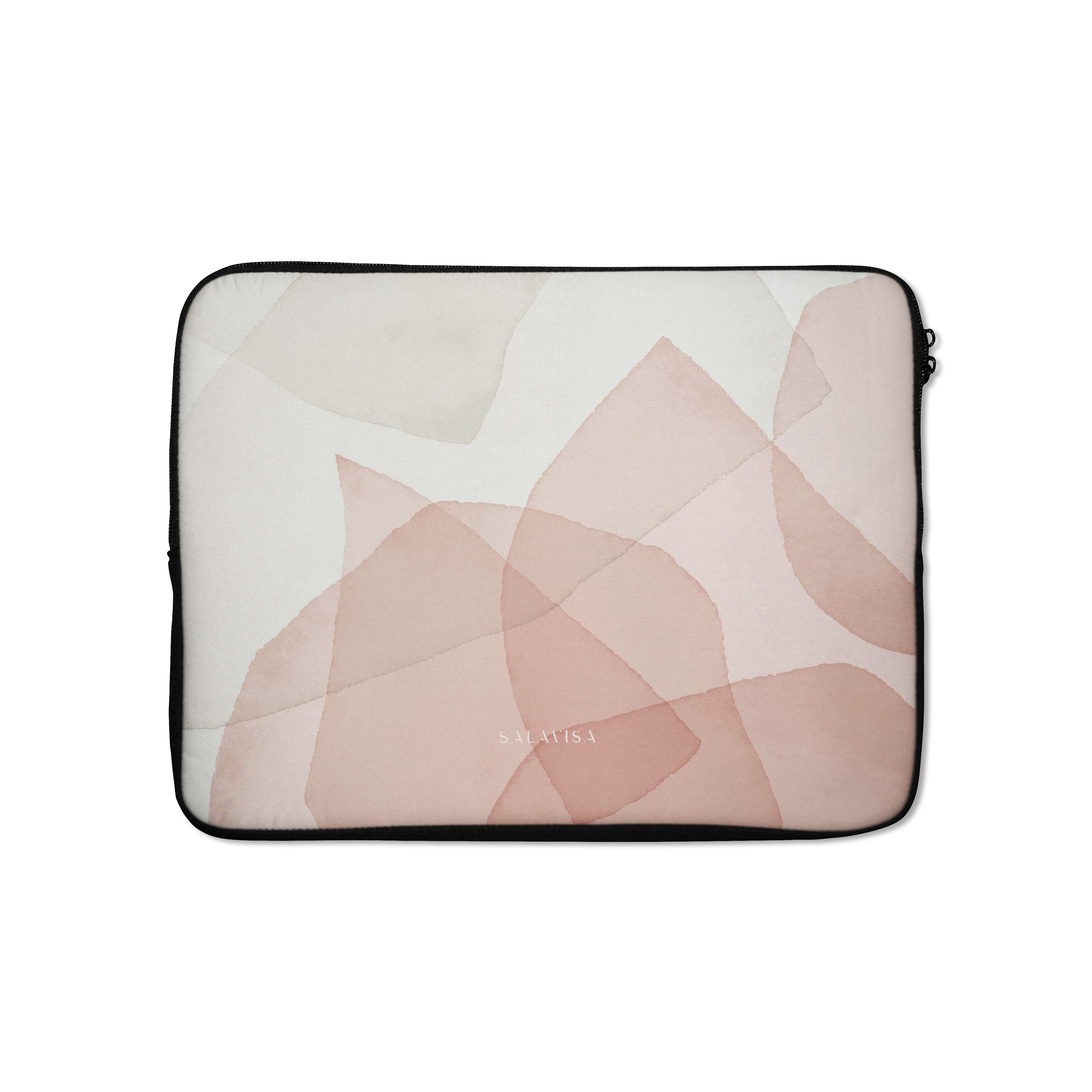 Pink Layered Laptop Sleeve Case - 13-15 Inch Protective Neoprene Cover for MacBook Air/Pro, Ultrabook - Stylish & Durable for Work, School, Travel & Commuting
