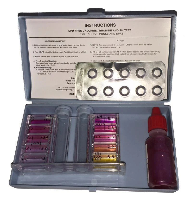 Magnor 2-in-1 Pool and Spa Water Test Kit - Accurate pH & Chlorine Levels Testing for Swimming Pools, Hot Tubs - Essential for Home Pool Maintenance & Water Safety