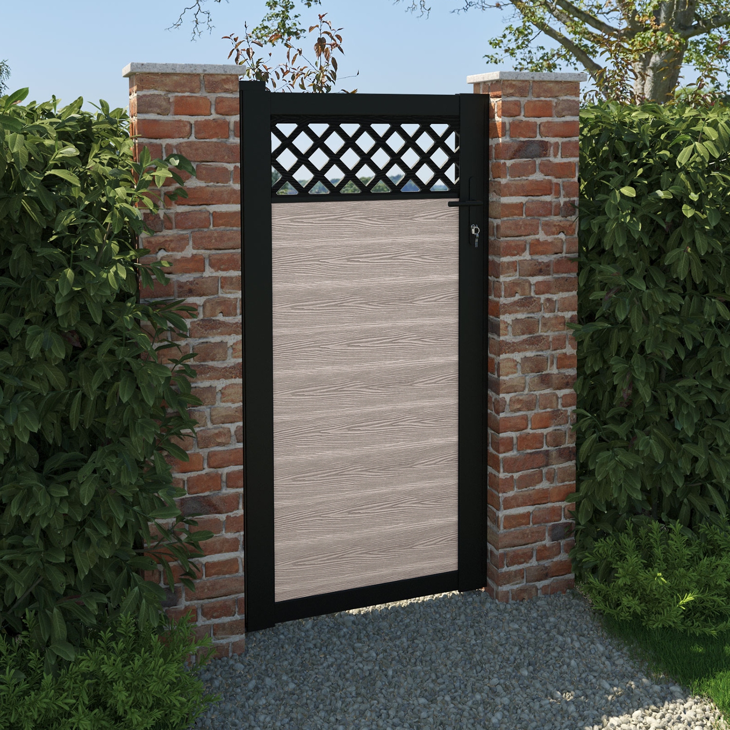 Classic Hive Pedestrian Gate - Mid Stone Color, Durable Outdoor Walkway Entrance for Garden, Yard, and Farm Security | Perfect for Residential and Commercial Properties