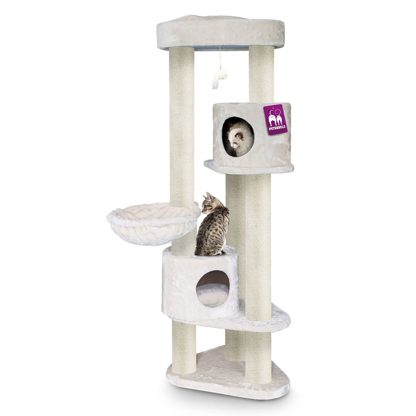 Premium 180cm Cat Tree for Large Cats - Kings & Queens Charlotte Cat Tower with Scratching Posts, Perches & Condo - Perfect for Indoor Play & Climbing for Your Feline Friend