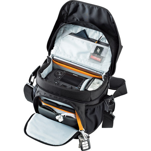 Lowepro Nova 170 AW II DSLR Camera Shoulder Bag - Waterproof Black Camera Case for Photographers - Perfect for Travel, Hiking & Outdoor Photography