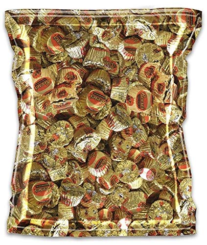 Reese's Peanut Butter Cups Mini Chocolate Candy - 16 Pound Bulk Pack with Gold Foils | Party Favors, Halloween Treats, Office Snacks & Gift Baskets