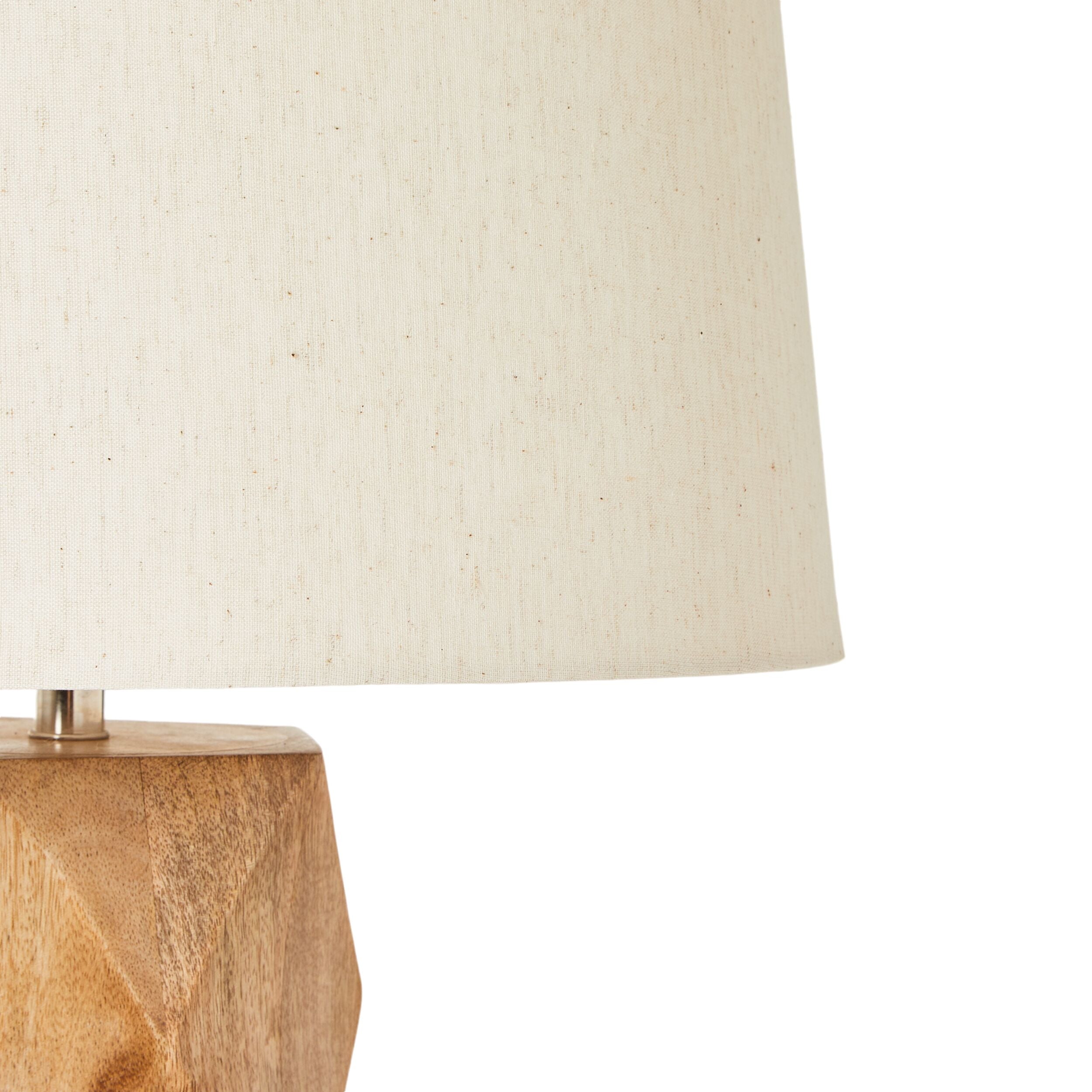 Basma 65cm Wooden Table Lamp - Handcrafted Modern Bedside & Living Room Lighting for Home Decor