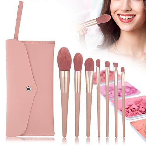 7-Piece Professional Eye Shadow Brush Set with Storage Bag - Eyebrow & Blusher Makeup Brushes for Women & Girls | Perfect for Travel, Home & Professional Makeup Application