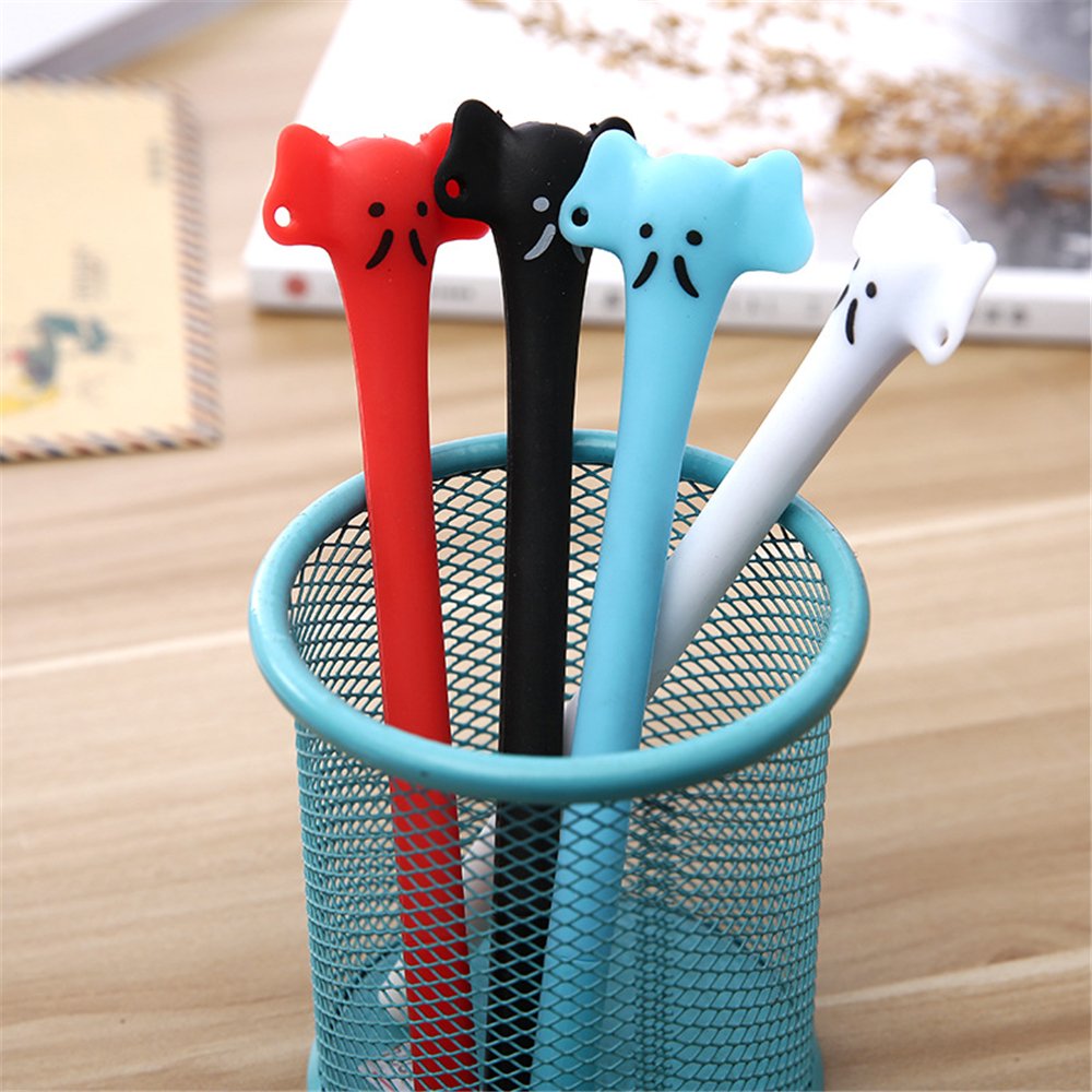 Cute Kawaii Cartoon Elephant Gel Ink Pens - 6 Pack Colorful Novelty Pens for Kids, Girls School & Office Supplies - Fun Writing Tools for Homework, Notes, Journaling & Gifts
