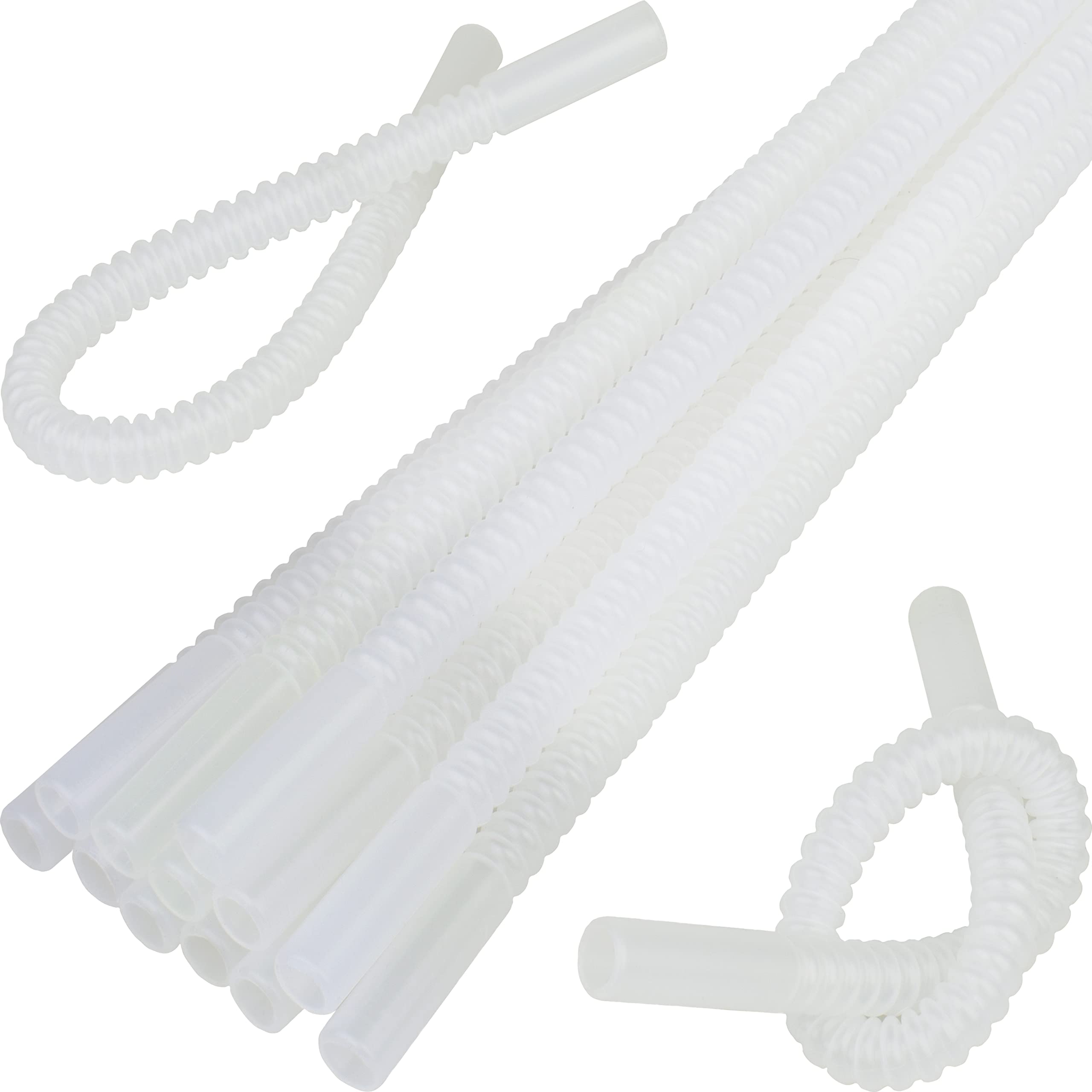 Flexible Reusable Bendable Straws - 11 Inch Long Silicone Drinking Straws - 14 Pack for Smoothies, Cocktails, and Travel Cups - Eco-Friendly & Dishwasher Safe