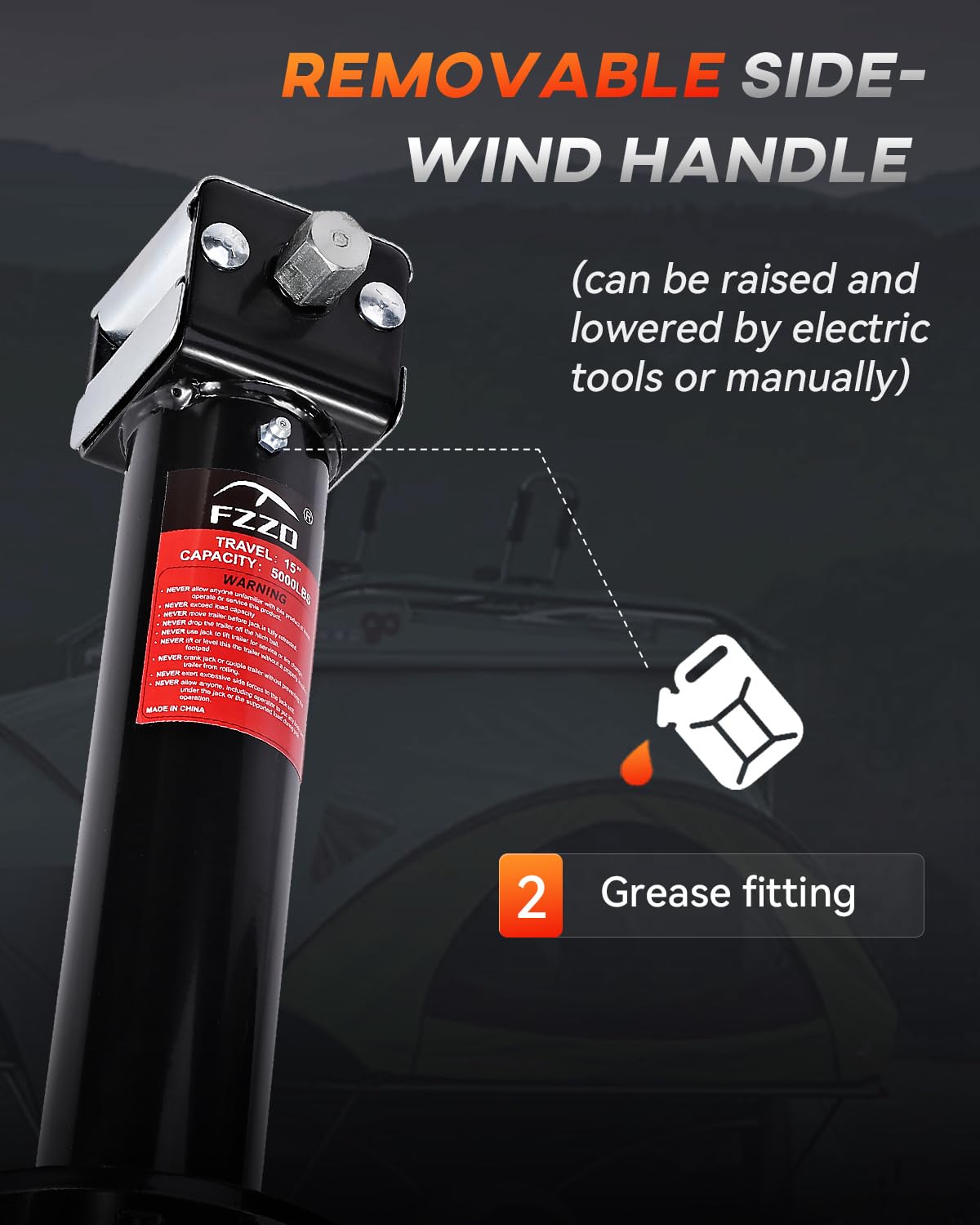 5000 lbs Heavy Duty A-Frame Trailer Jack with 23