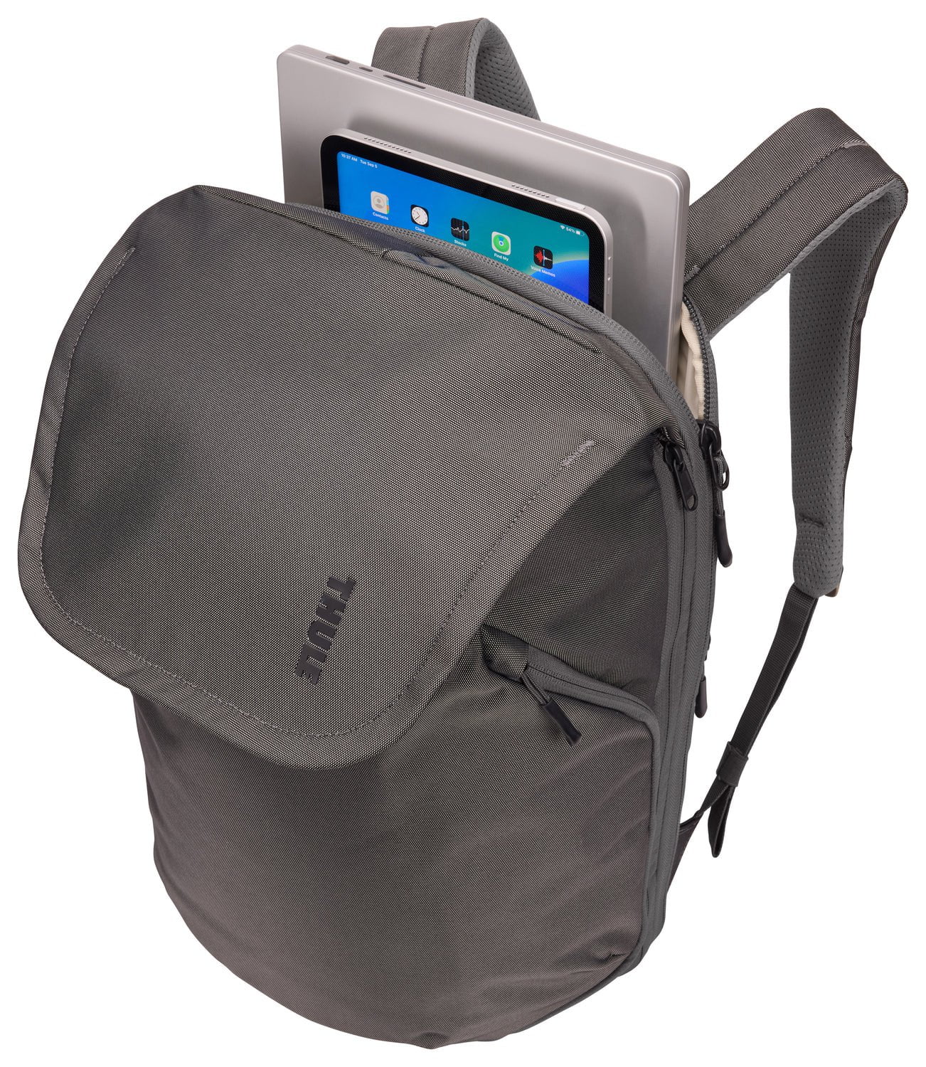 Thule Subterra 2 Expandable Travel Backpack 26L - Lightweight Carry-On Hiking Daypack for Men & Women - Perfect for Air Travel, Camping & Outdoor Adventures (Vetiver Gray)