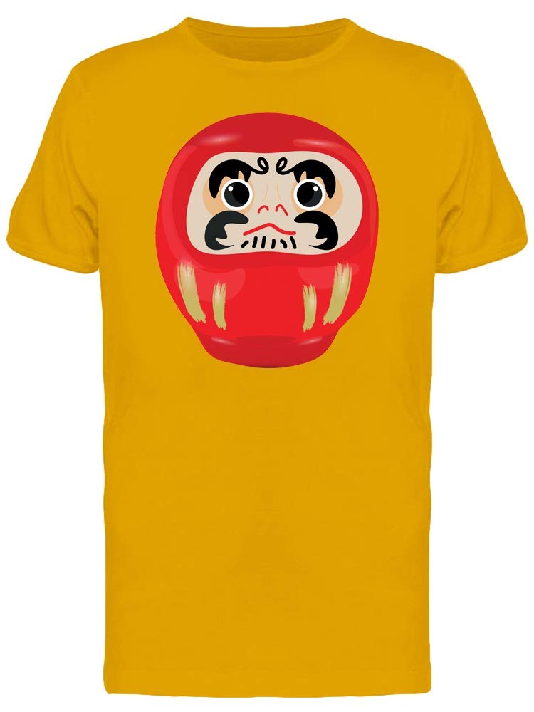 Japanese Red Daruma Doll T-Shirt for Men - Lucky Charm Motivational Tee for Good Fortune & Success | Casual Wear, Gifts, Japanese Culture Enthusiasts
