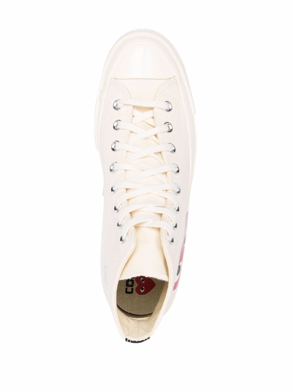 Comme des Garcons Beige Sneakers for Women - Fashionable Low Top Canvas Shoes for Casual Wear & Street Style Outfits