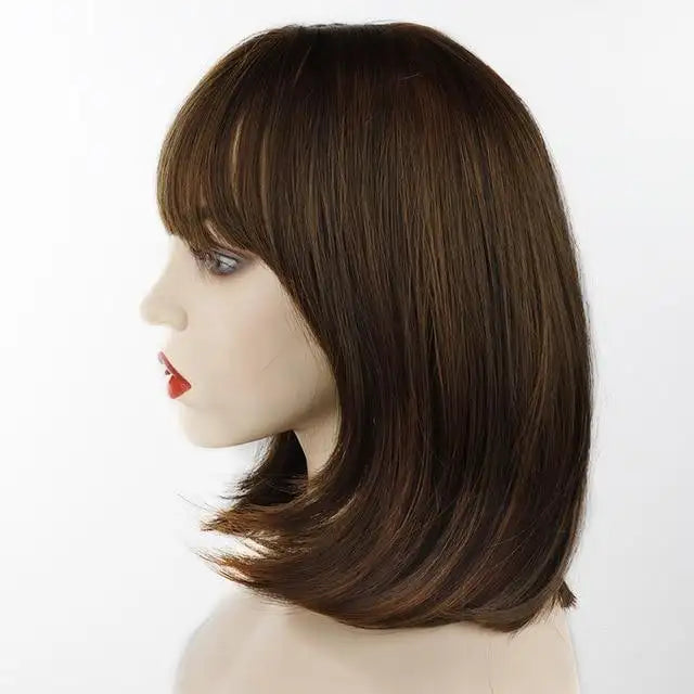 Heat Resistant Synthetic Coral Bob Wig for Women - Perfect for Cosplay, Halloween, and Daily Fashion Styling