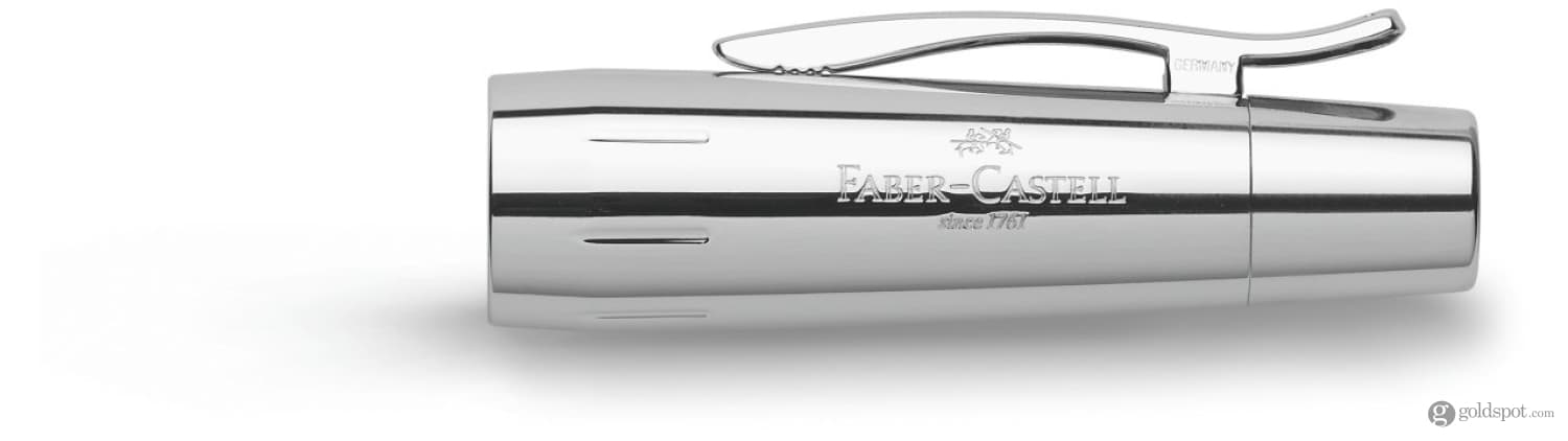Faber-Castell E-Motion Fountain Pen - Premium Wood & Chrome Dark Brown - Perfect for Writing, Gifting & Collecting