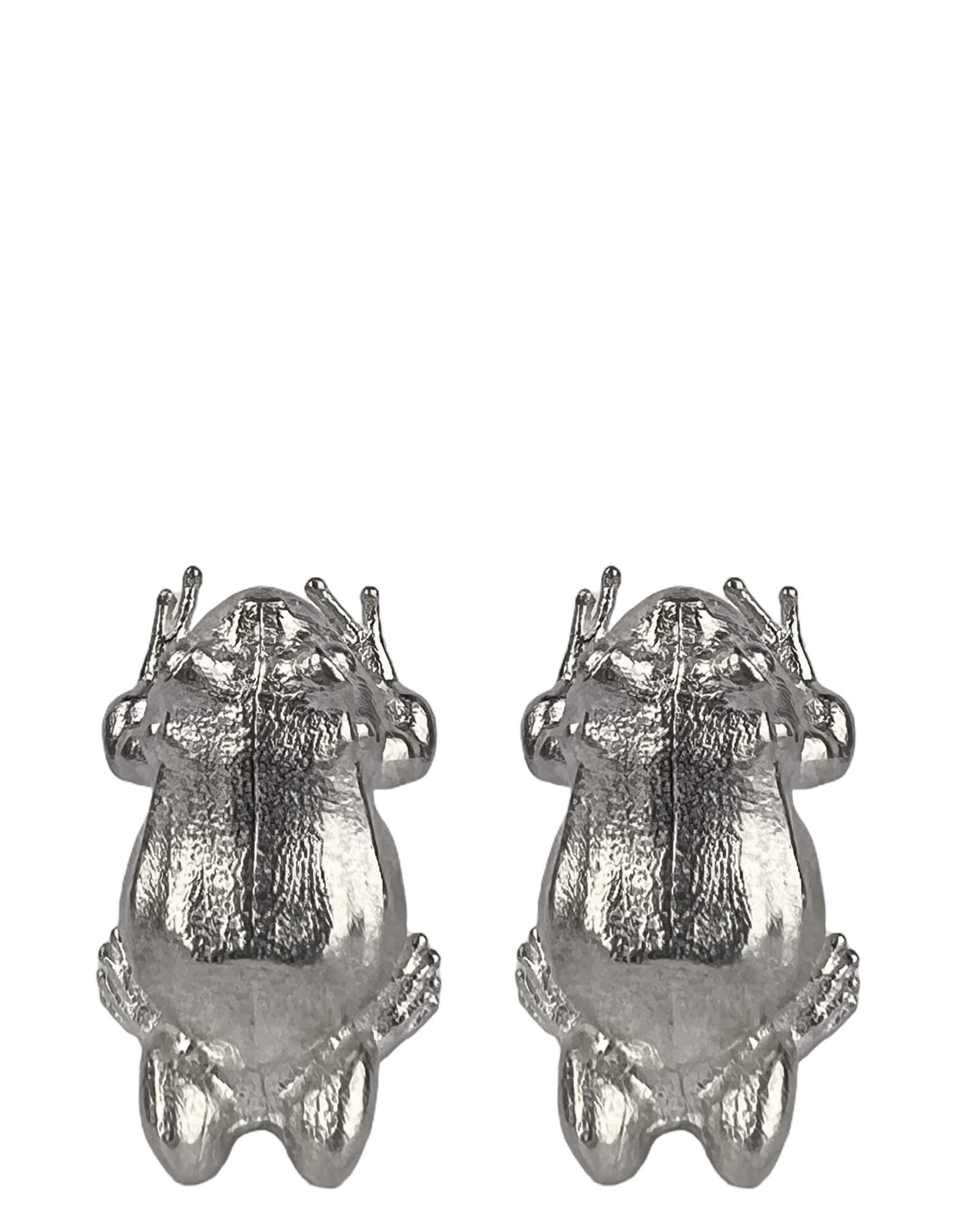Sterling Silver Frog Cufflinks for Men - Elegant Animal-Themed Dress Accessories for Formal Wear, Weddings & Business Attire