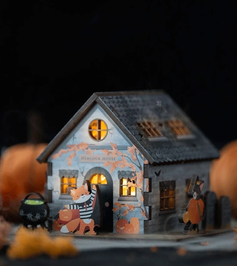 Halloween Pop-Up Haunted House DIY Kit - Spooky 3D Scene Builder for Kids & Adults | Perfect for Halloween Party Decorations & Home Haunt Displays